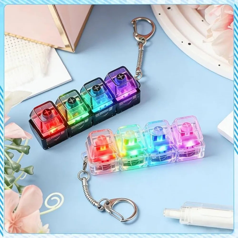 LED Fidget Keychain | Stress Relief Clicker Toy