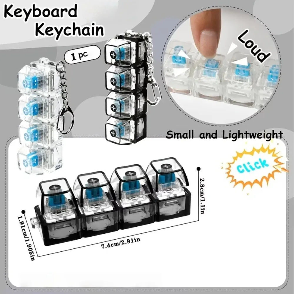 LED Fidget Keychain | Stress Relief Clicker Toy