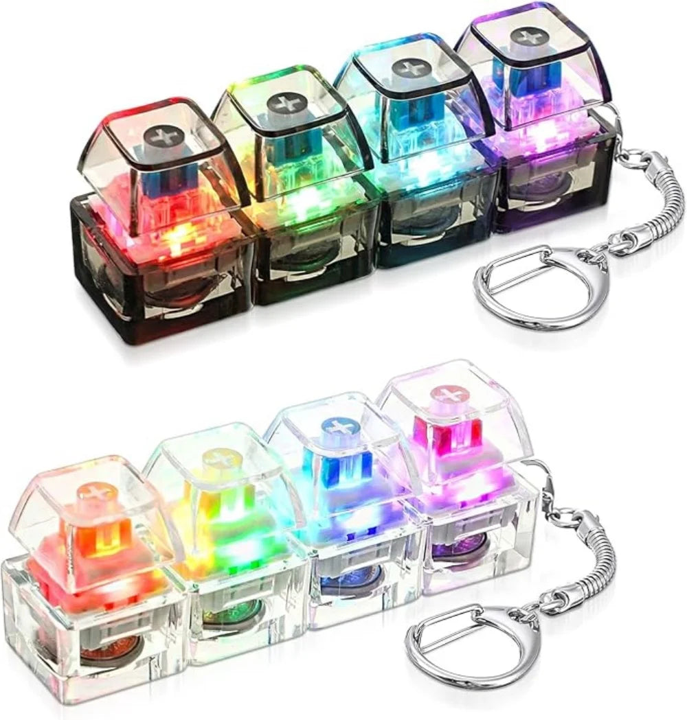 LED Fidget Keychain | Stress Relief Clicker Toy